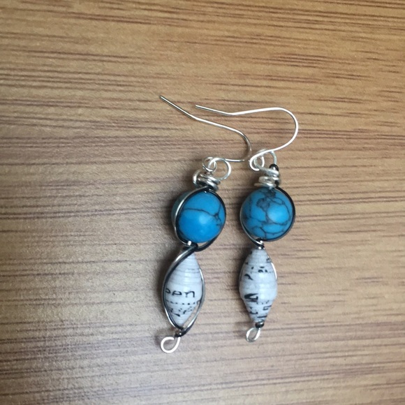 Handcrafted Recycled Paper Wire Wrapped Jewelry - Picture 3 of 6